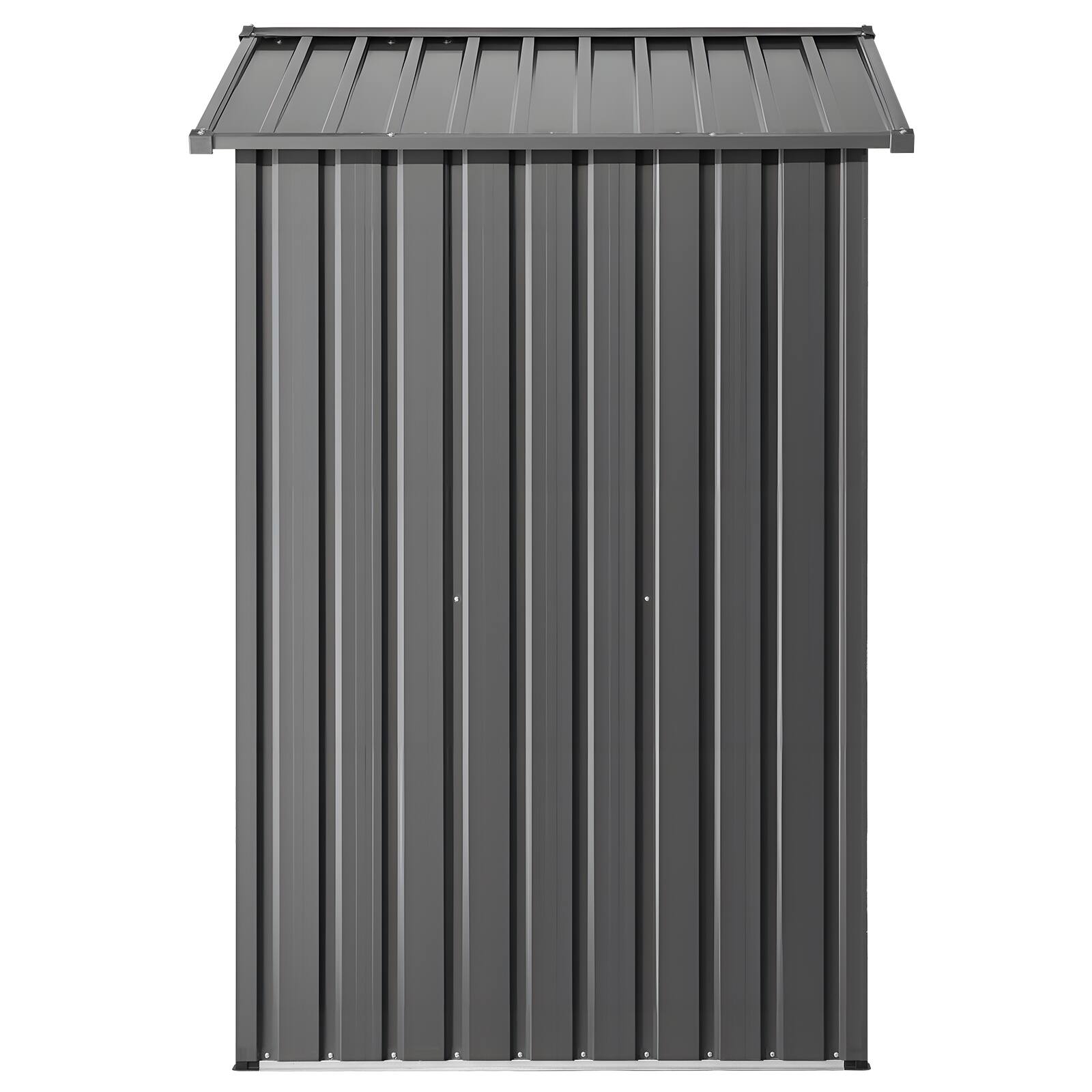 Alt View 5. VEVOR - 6 x 4 FT Metal Garden Shed, Outdoor Storage Shed with Lockable Doors & 4 Louver Vents, Peak Roof Metal Sheds Storage - Black.