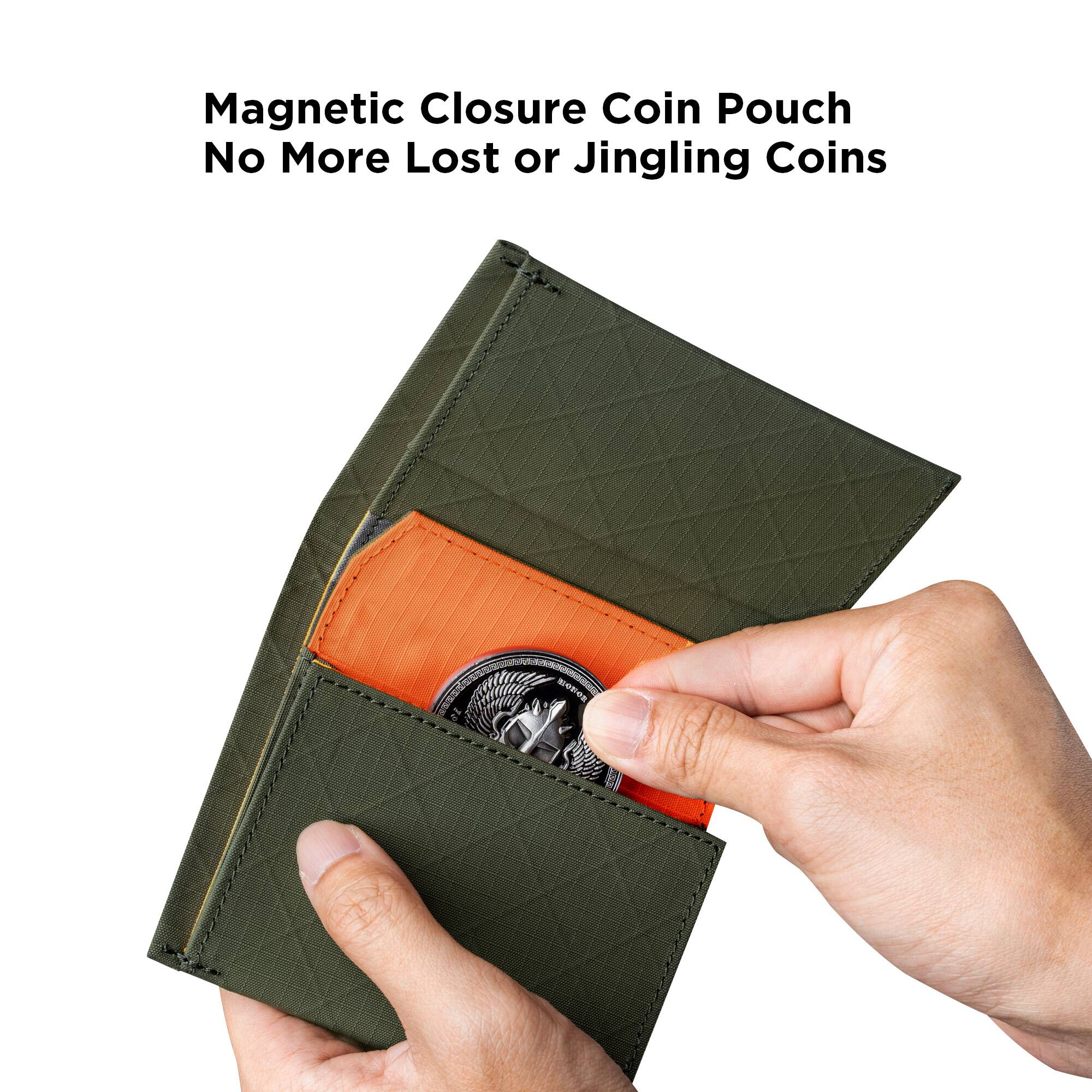 Magnetic Closure Coin Pouch  
No More Lost or Jangling Coins