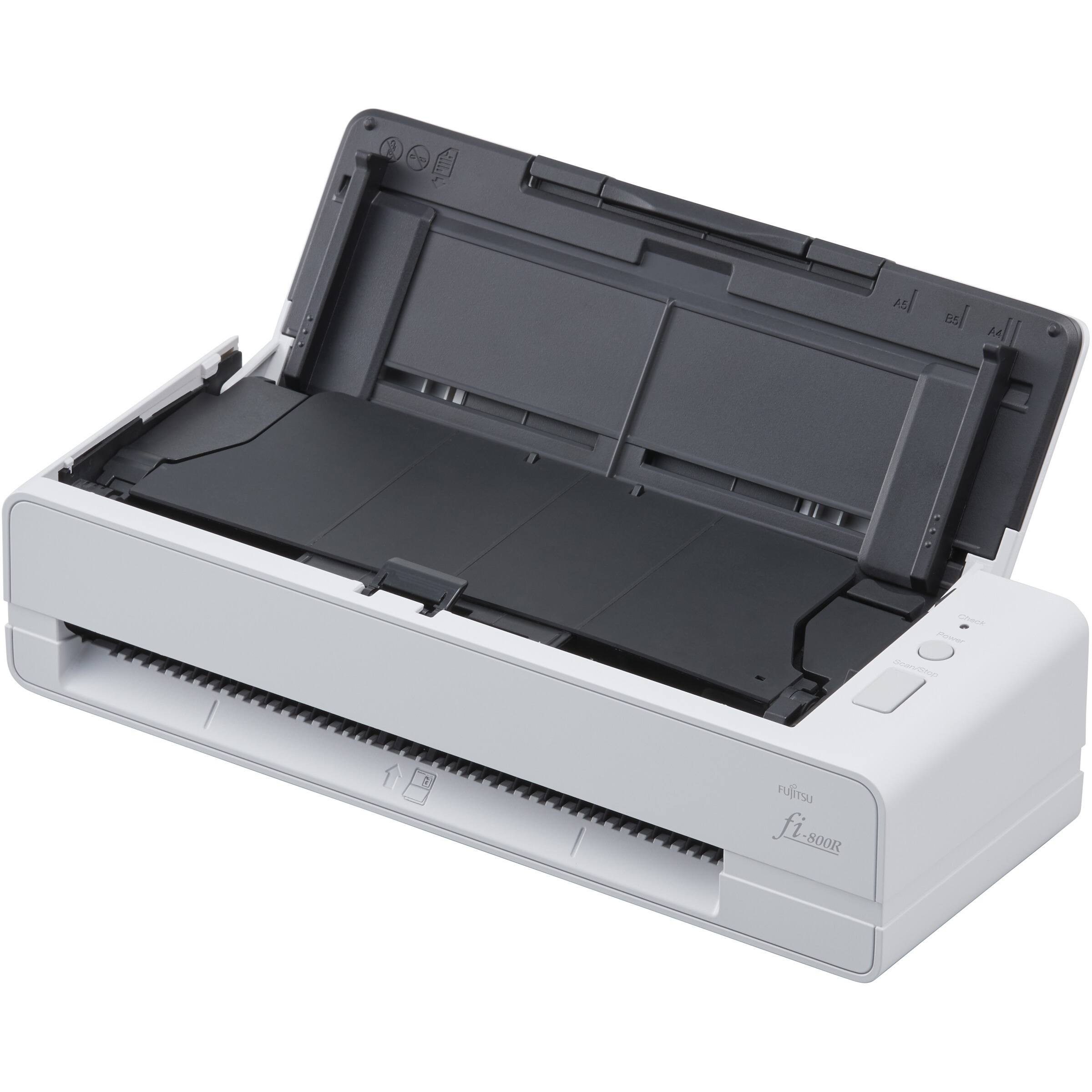 Alt View 3. Fujitsu - Fujitsu fi-800R Ultra-Compact, Color Duplex Document Scanner with Dual Auto Document Feeders (ADF) - 24-bit Color - Unknown.