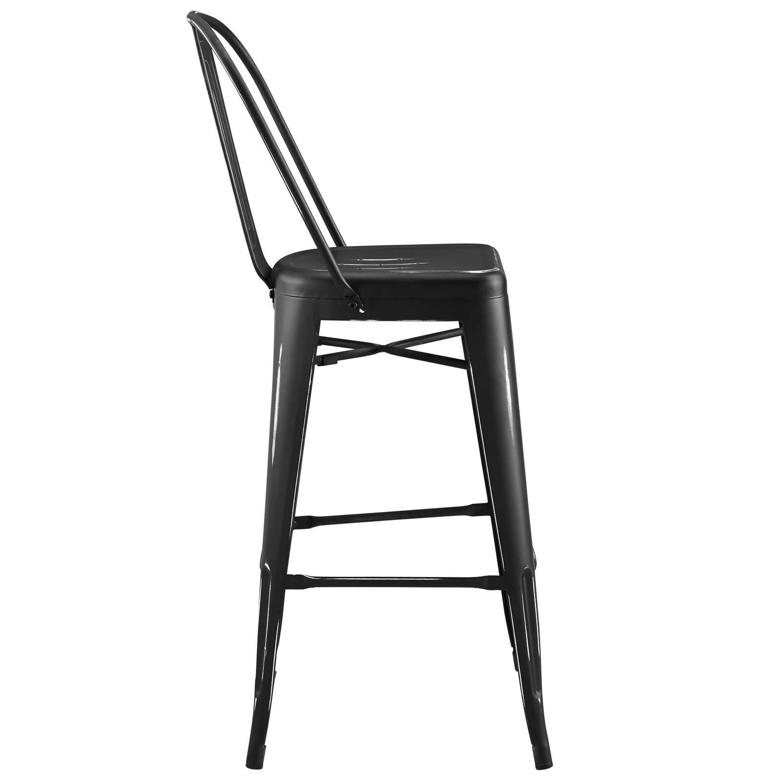 Back. Modway - Promenade Bar Side Stool by Modway - Black.