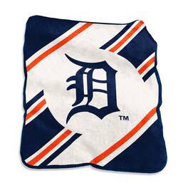 Logo Brands - Detroit Tigers 50" x 60" Raschel Stripe Throw Blanket - Multicolor