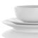 Alt View 4. Elama - Elama Luna 18 Piece Porcelain Dinnerware Set in White - White.