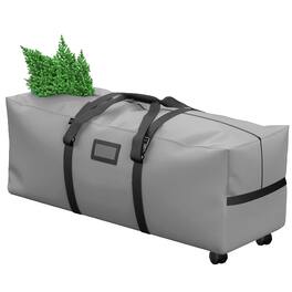 MOVSSOU - 7.5 Ft Christmas Tree Storage Bag Rolling 2 Swivel Wheels Xmas Tree Bag Holiday Tree Storage Case - Gray