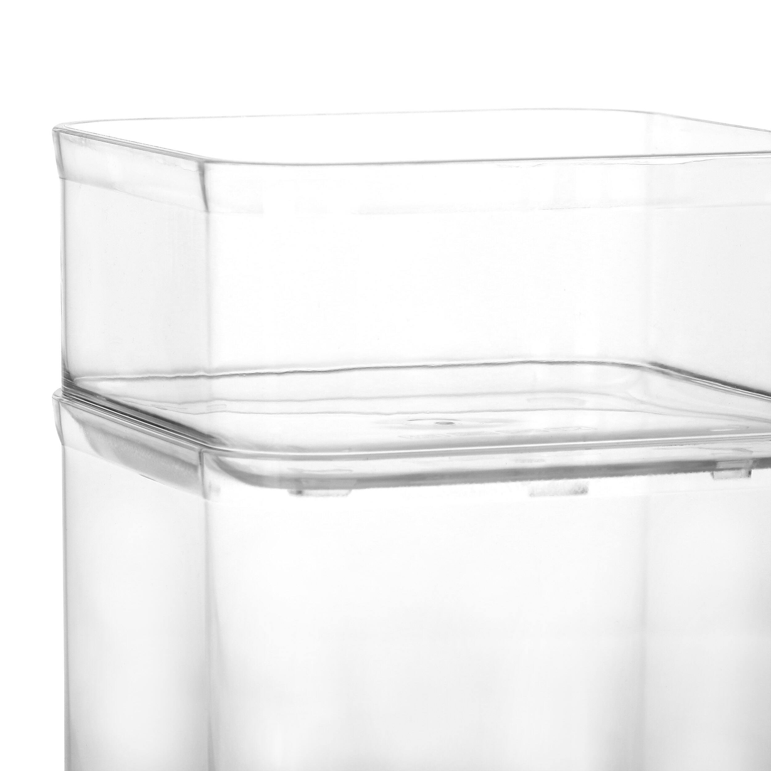 Back. Martha Stewart - Martha Stewart 2 Piece Plastic Stackable Container Set with Lids - Clear.