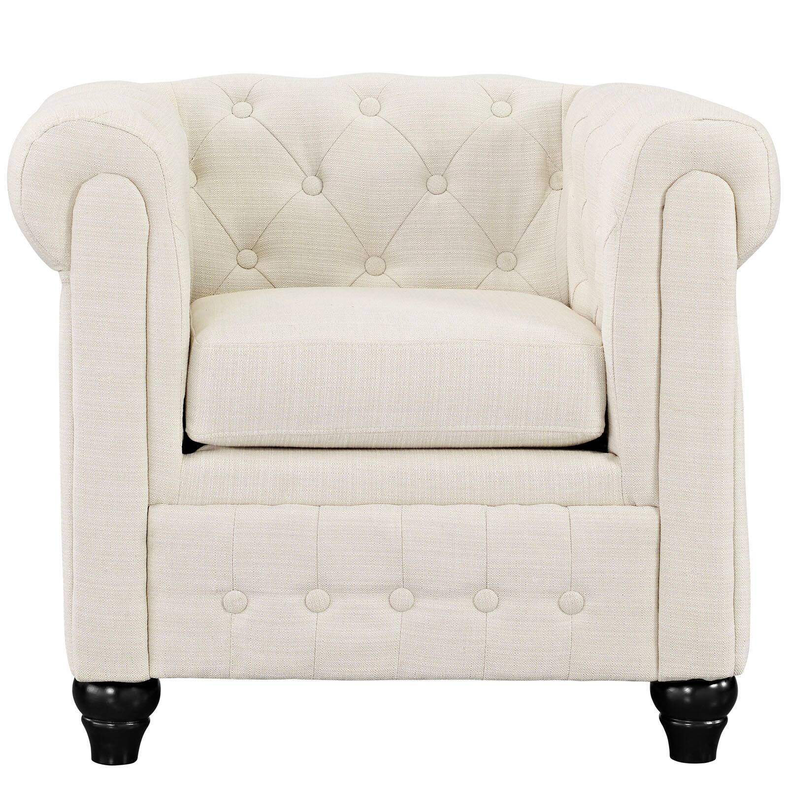 Alt View 1. Modway - Earl Upholstered Fabric Armchair by Modway - Beige.