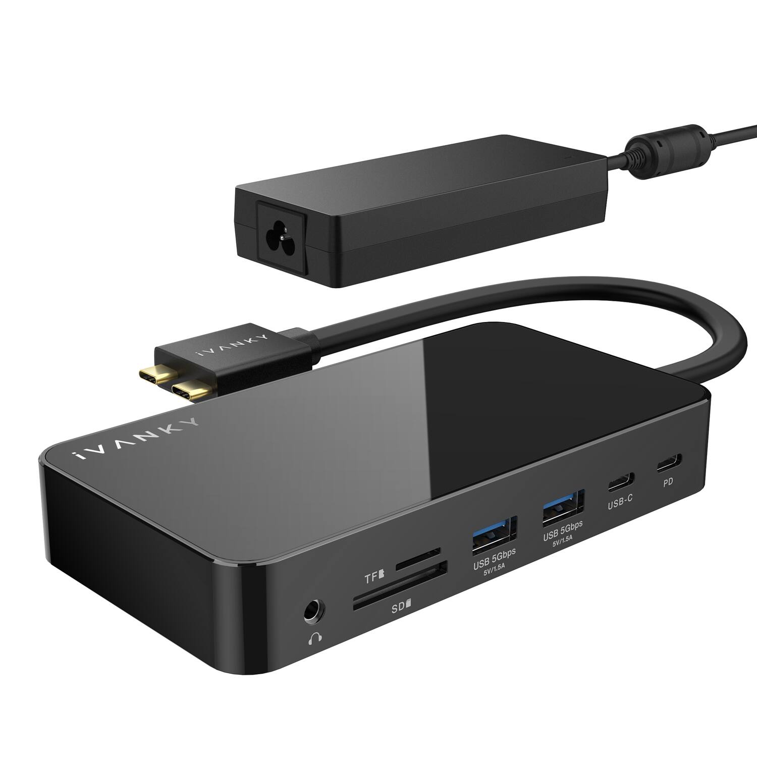 iVANKY  
TFR SD  
USB 5Gbps SV/LSA  
USB-C USB 5Gbps 5V/1.5A  
PD