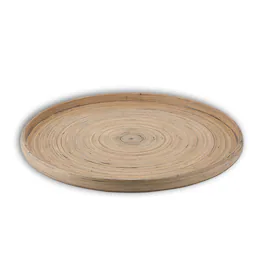 Lexa - Bamboo Serving Tray, 16 Inch, Black Bamboo - Black/Natural