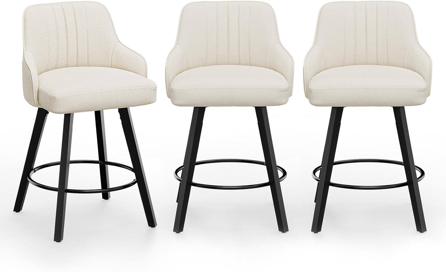 Beige Fabric-Set of 3