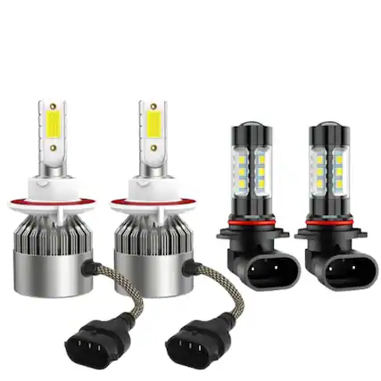 Front. Home Collection - 8000K LED Headlight Hi/Lo + Fog Light 4-Bulb Combo Kit for 2004–2014 Ford F-150.