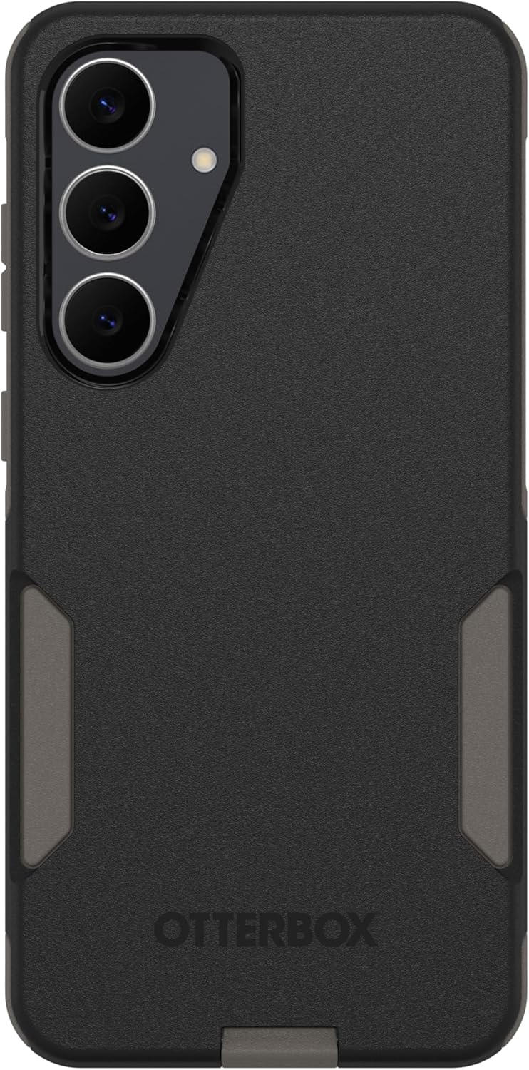 Angle. OtterBox - OtterBox - Commuter Series Hard Shell for Galaxy S25 FE - Midnight Cashew (Black & Grey).