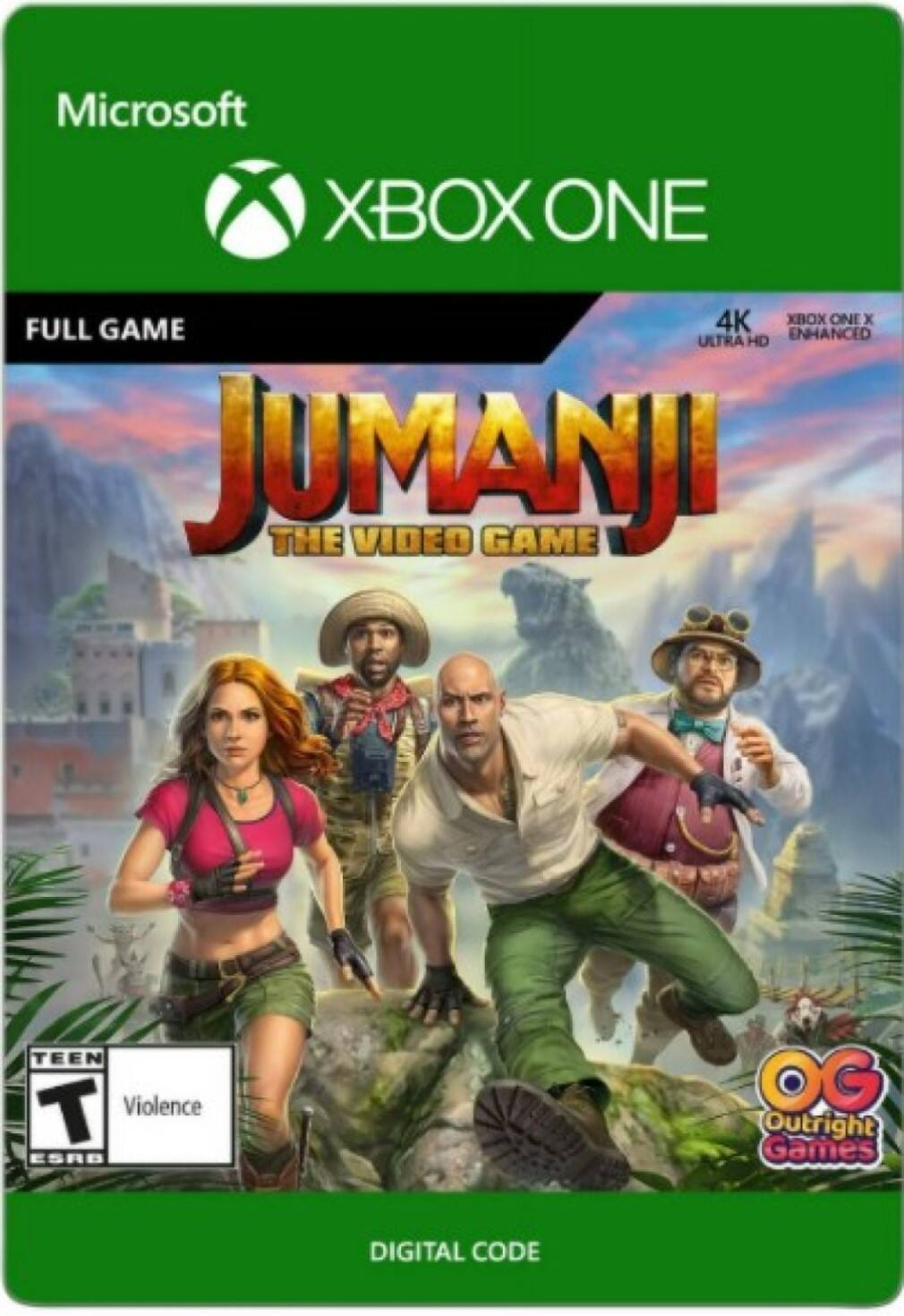 Microsoft Xbox One Full Game Jumanji: The Video Game Teen T Violence ESRB OG Outright Games Digital Code - T (Teen 13+)