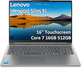 Lenovo - IdeaPad Slim 5i Touchscreen Laptop - 16" FHD+ - Intel Core 7 240H with 16GB Memory - 512GB SSD - Backlit - Windows 11 - Luna Grey