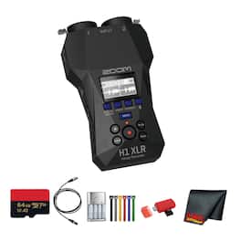 Zoom - H1XLR Portable Audio Recorder for Video, Memory Card 64GB, Bundle
