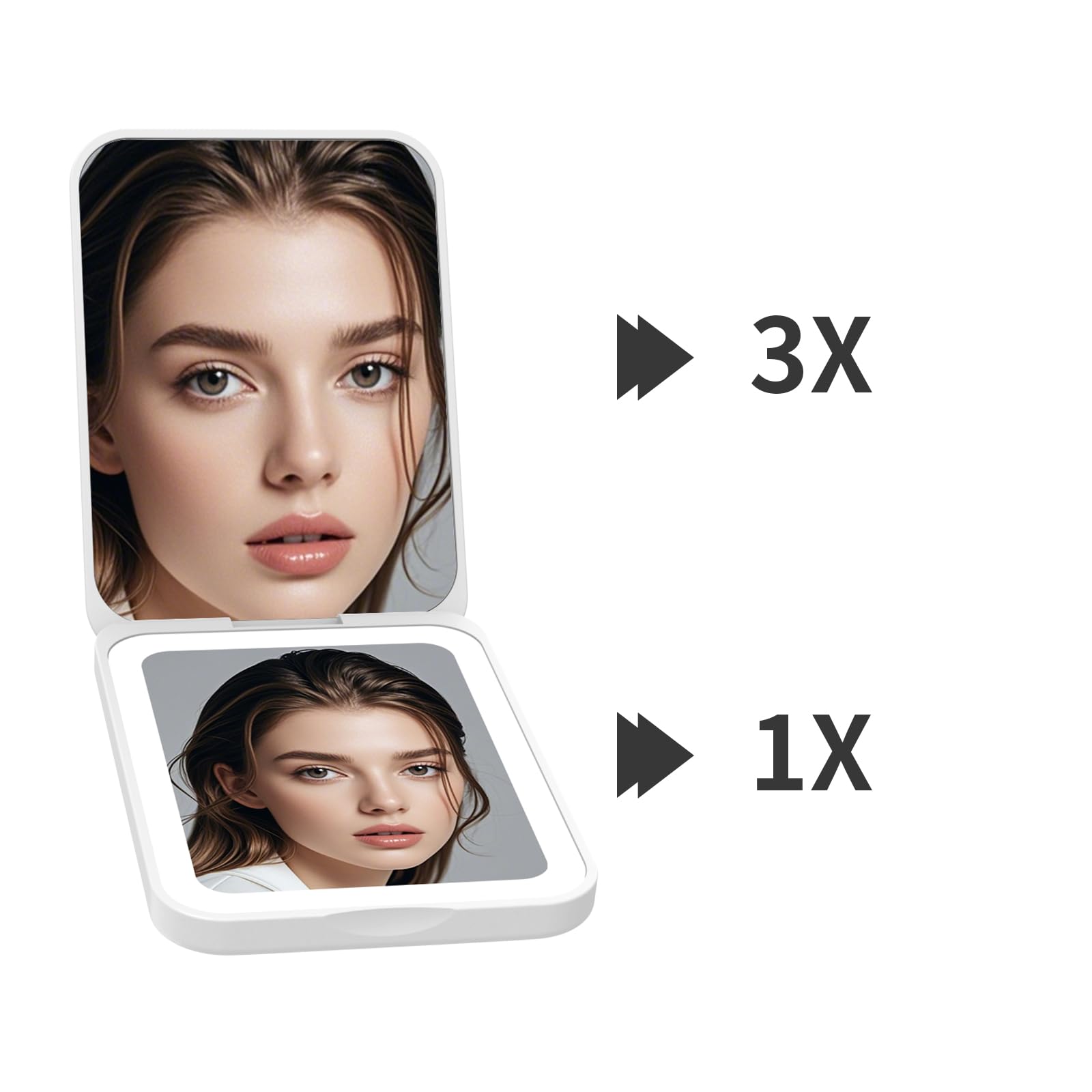 Alt View 2. Comfort Essence - Mirror Makeup Light Color High Quality Modern Design Elegant Stylish Professional Premium Quality - White.