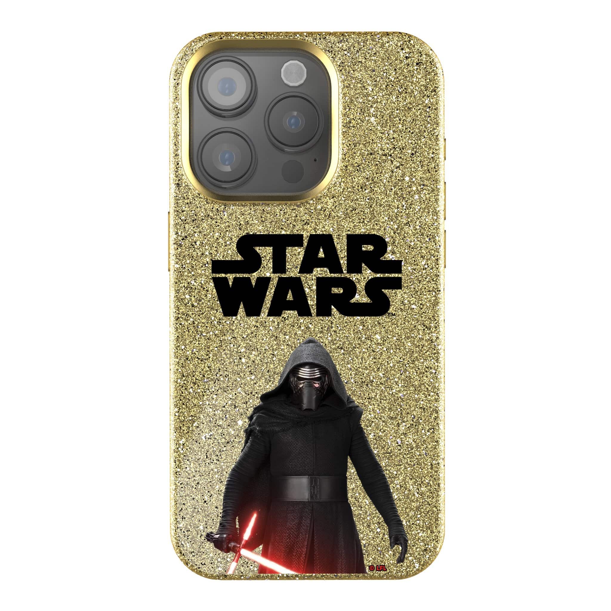Keyscaper - Star Wars: The Force Awakens Color Block Gold Bling Phone Case - Apple iPhone 16 Pro Max - Kylo Ren