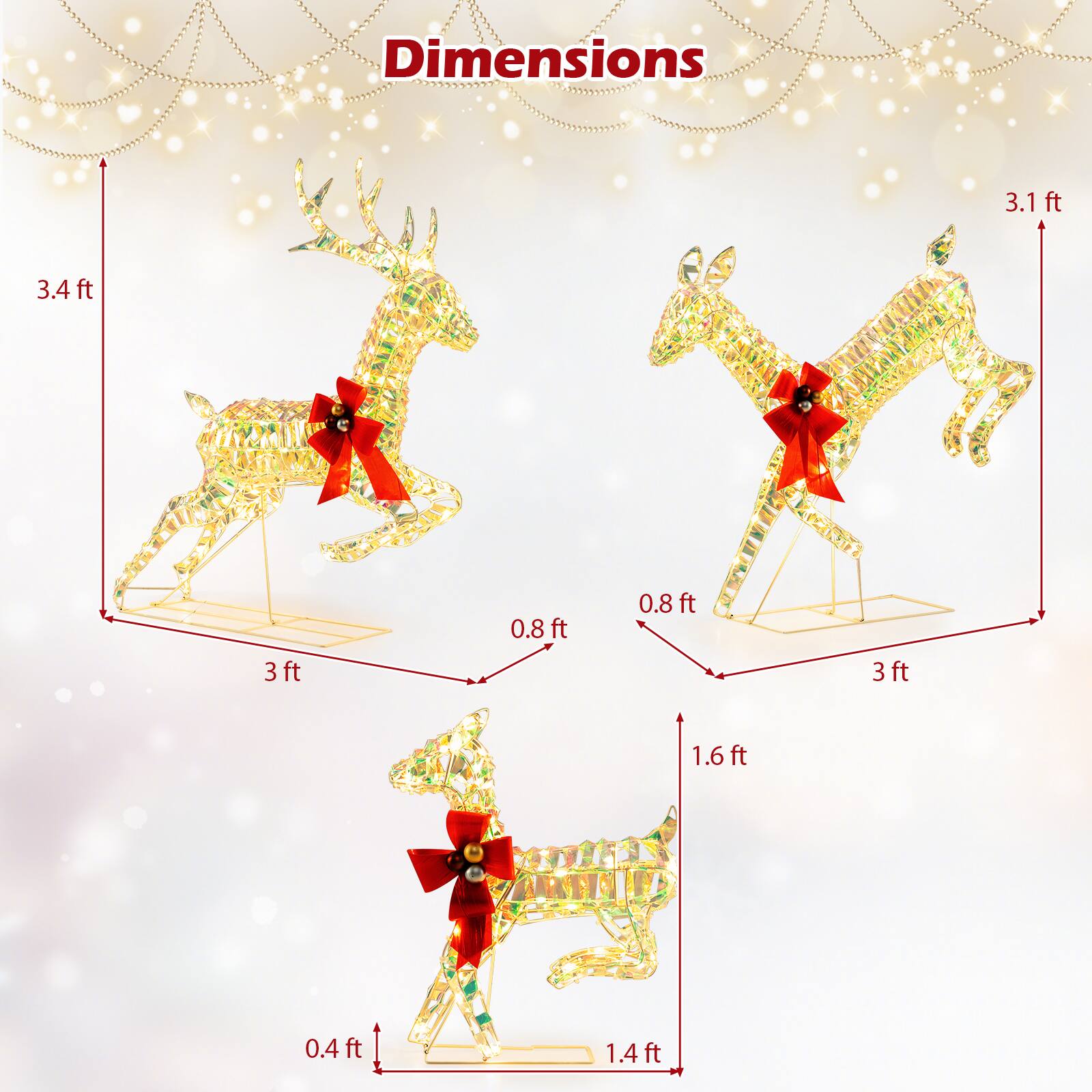 Dimensions
3.1ft
3.4ft
3ft
0.8ft
0.8ft
3ft
1.6ft
0.4ft
1.4ft
