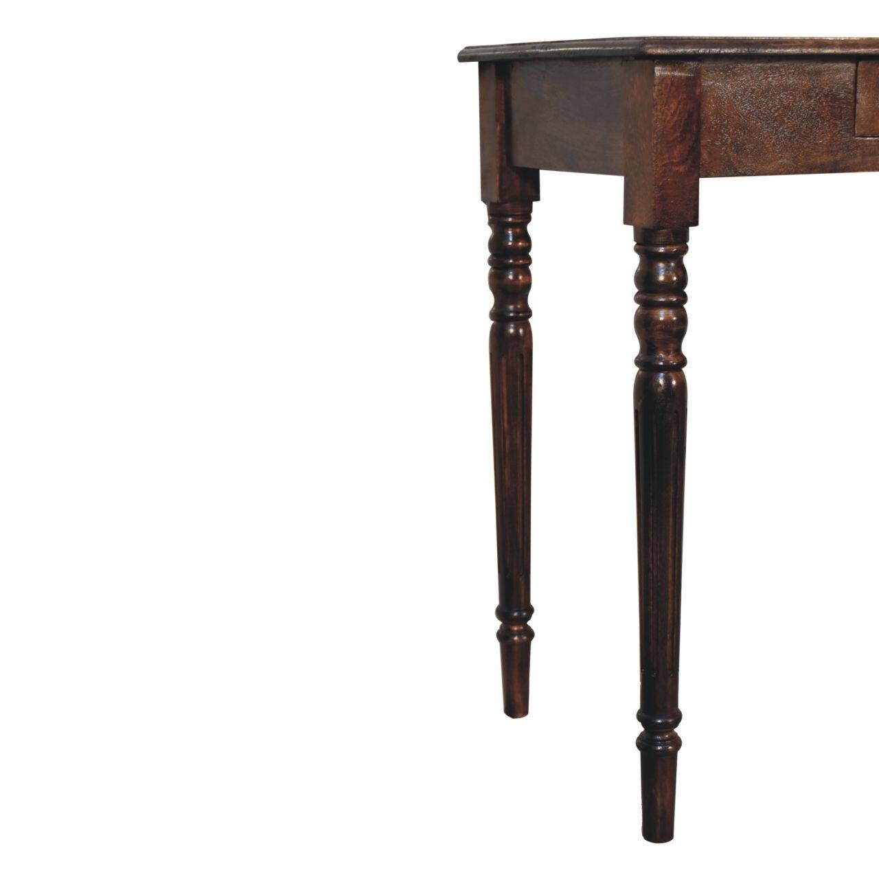 Alt View 5. Artisan Furniture - Artisan Furniture Solid Wood California Walnut Writing Desk, 1 Drawer, Dark Brown - Dark Brown.