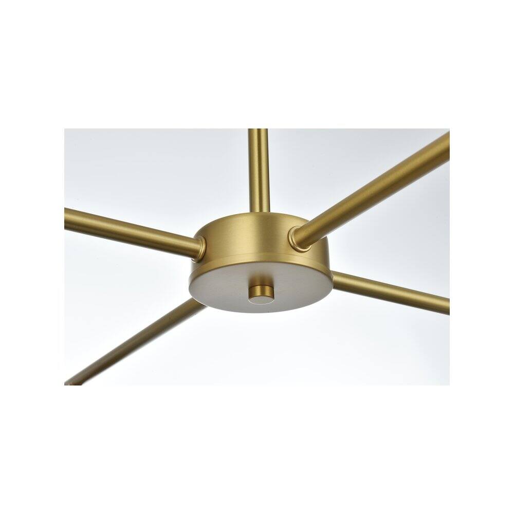 Alt View 4. Living District - Opus 30.5 Inch Pendant Clear Shade in Satin Gold - Satin Gold And Clear.
