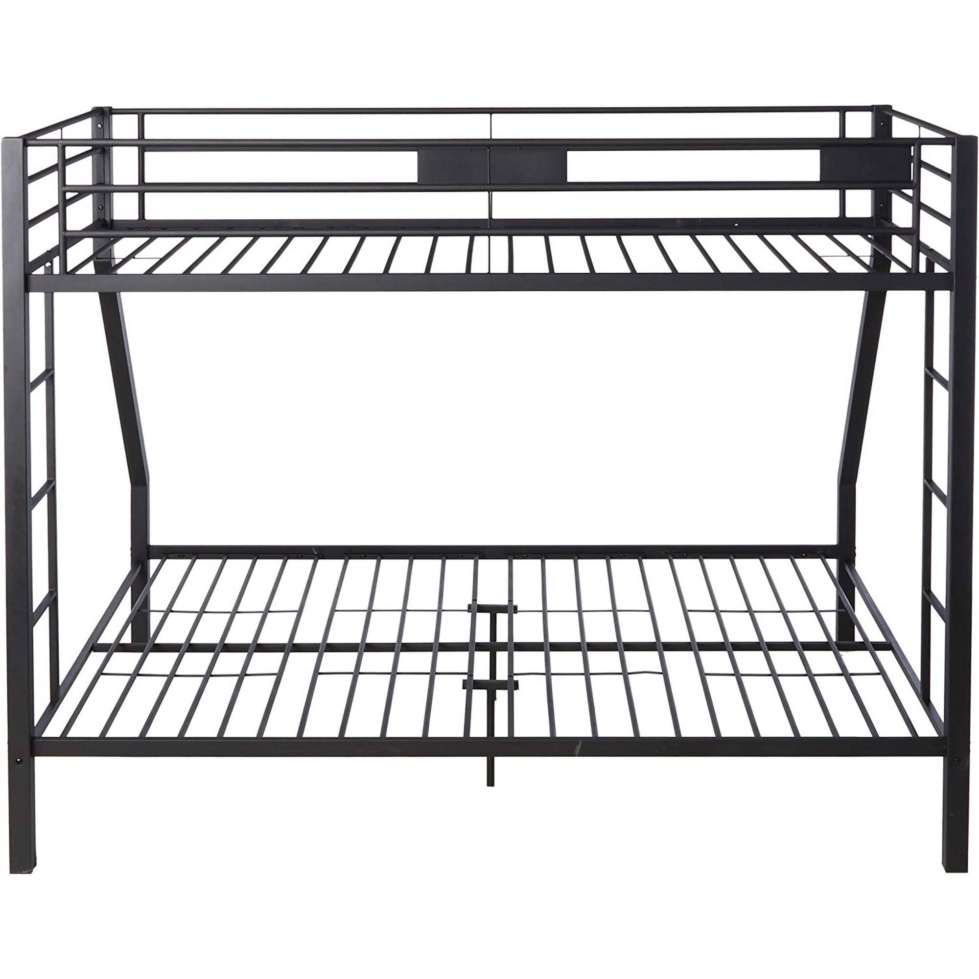 Alt View 2. Manhattan Lane - Metal Twin XL/Queen Bunk Bed - Black.