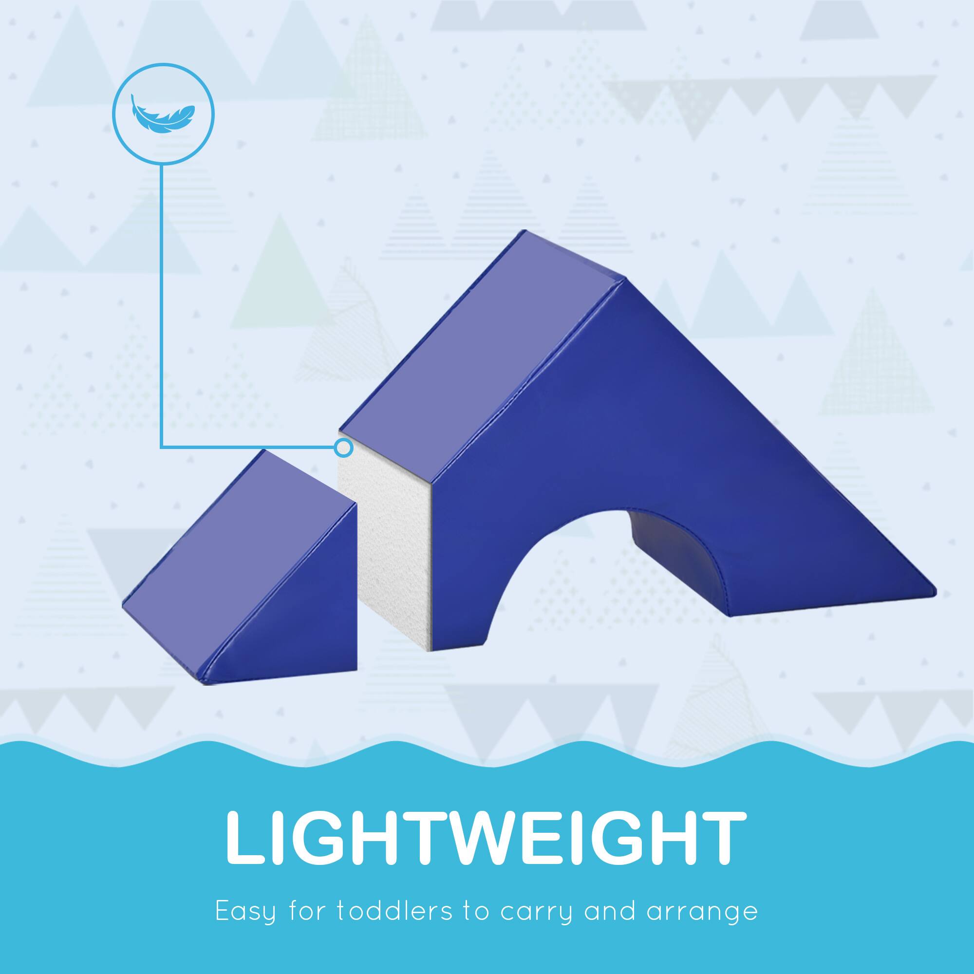 LIGHTWEIGHT  
Easy for toddlers to carry and arrange