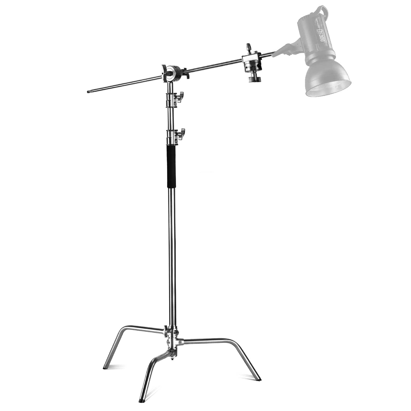 Neewer - Heavy-Duty Stainless Steel C-Stand Kit - with Boom Arm & Grip Heads for Studio Lighting