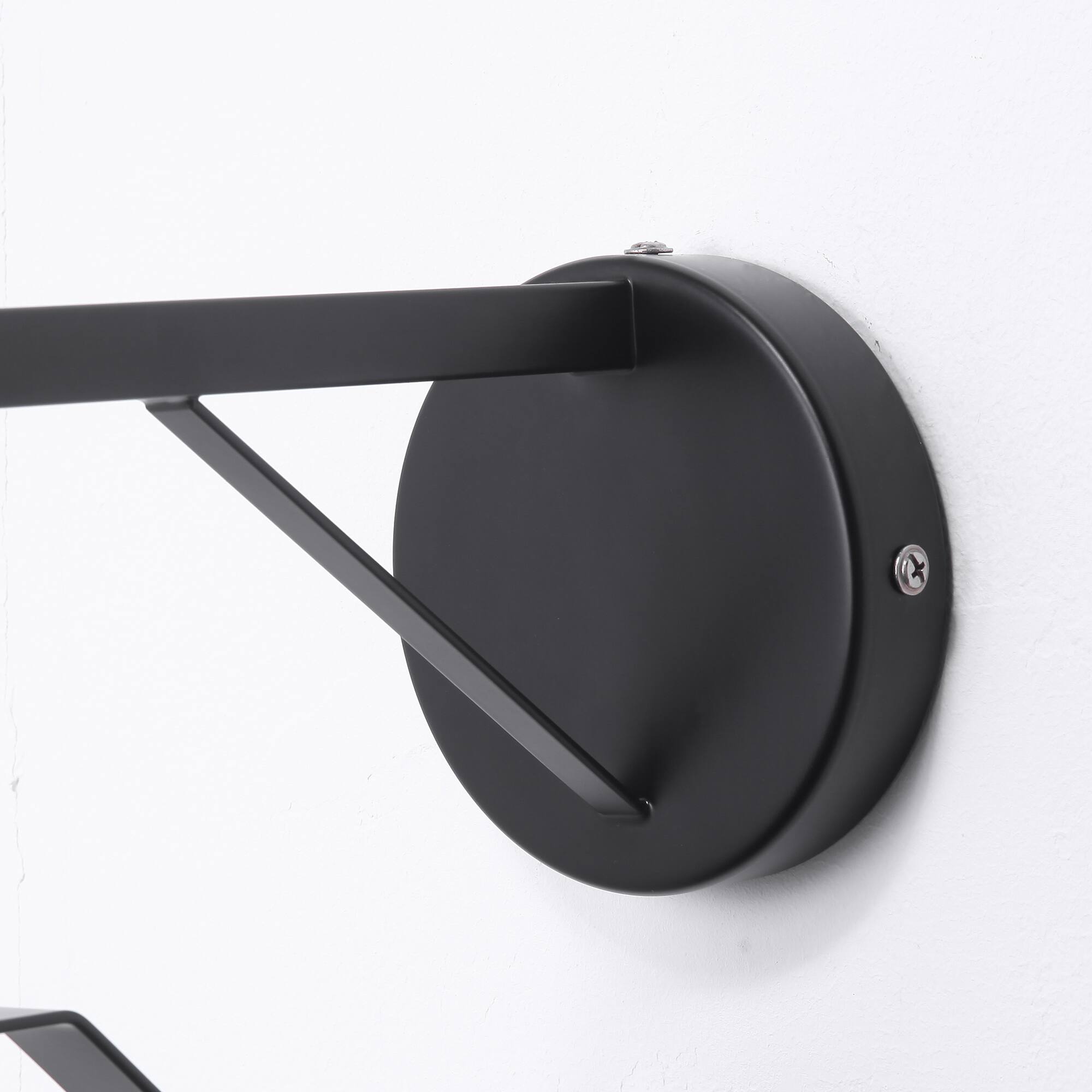 Alt View 7. Parrot Uncle - 20” Matte Black Downrod Mount/ Wall Mount Fan with 3CCT LED Light and Remote, Plug Installation - Black.