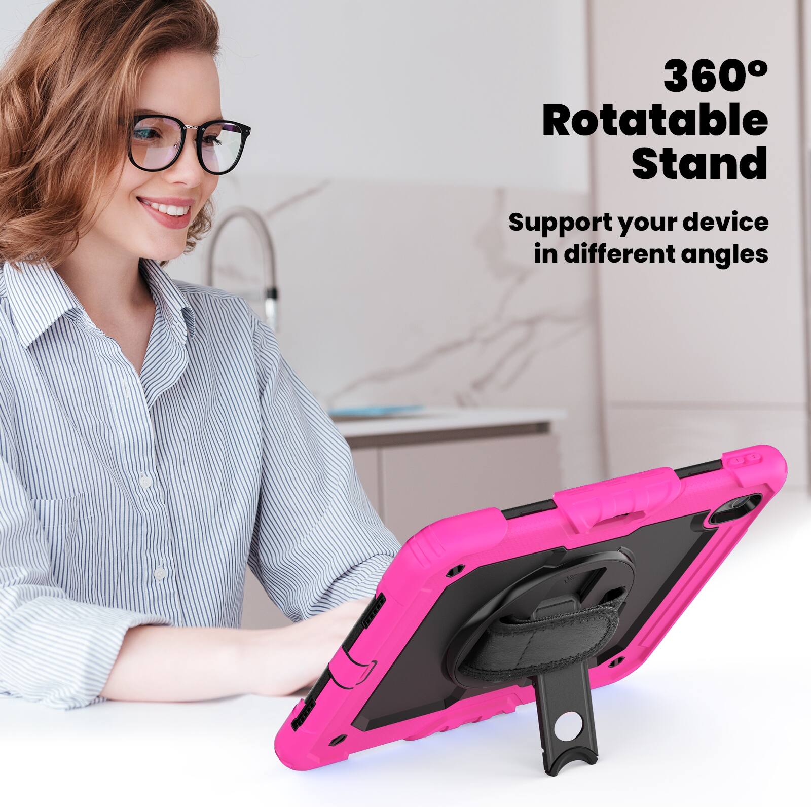 360° Rotatable Stand  
Support your device in different angles