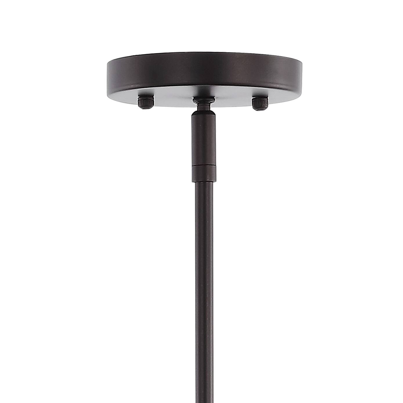Alt View 5. Jonathan Y - Orpheus 24" 5-Light Farmhouse Industrial Iron Cylinder LED Chandelier, Oil Rubbed Bronze/Clear - Oil Rubbed Bronze.