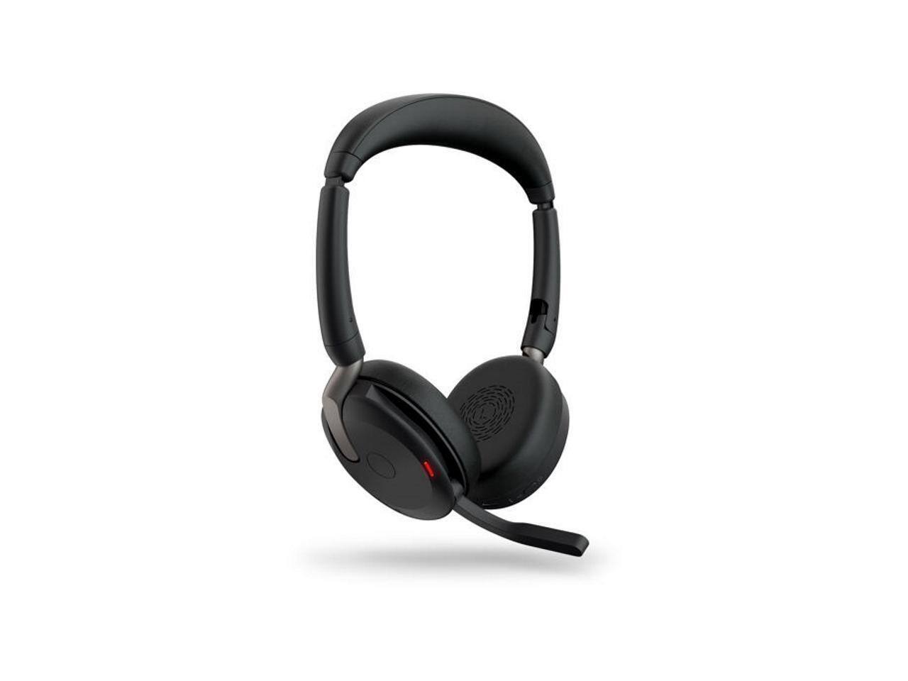 Back. Jabra - Jabra Evolve2 65 Flex Headset - Stereo - Wireless - Bluetooth - 98.4 ft - 20 Hz to 20 kHz - On-ear - Binaural - Blue.