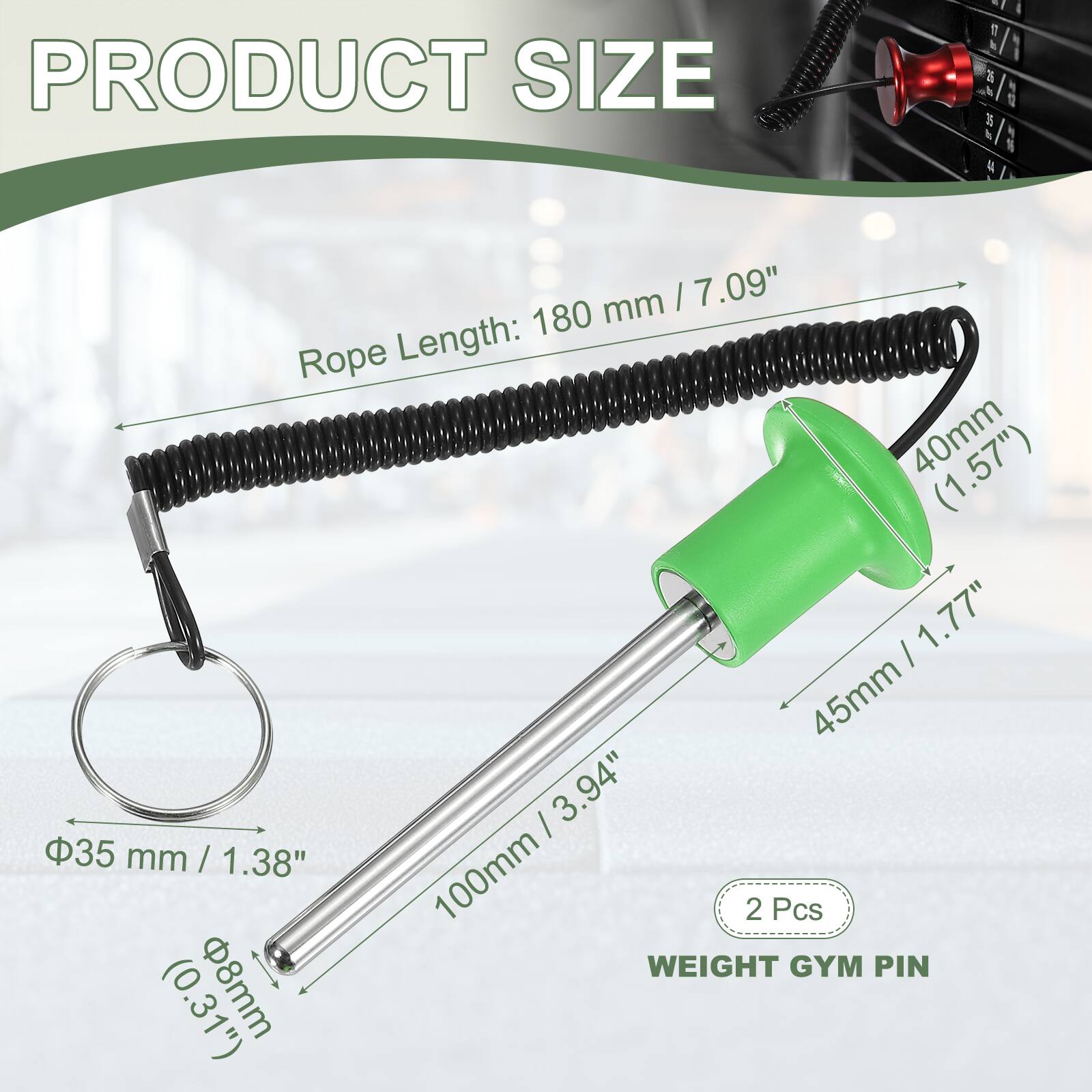 Unique Bargains Gym Pin, Weight Stack Pin Strength Training Replacement ...