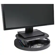 Front. Kensington - Kensington K52787WW Spin2 12.6 in. x 12.6 in. x 2.25 in. to 3.5 in. Monitor Stand with SmartFit - Black.