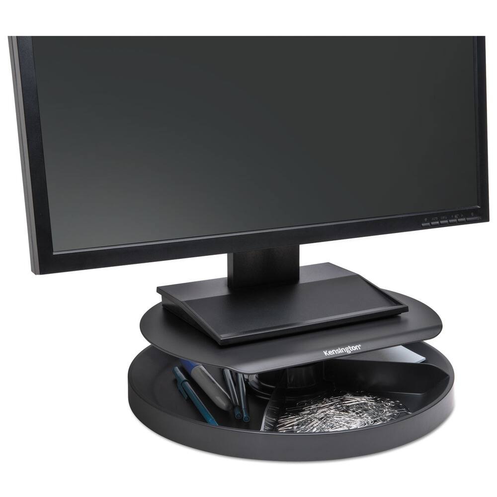 Kensington - K52787WW Spin2 12.6 in. x 12.6 in. x 2.25 in. to 3.5 in. Monitor Stand with SmartFit - Black
