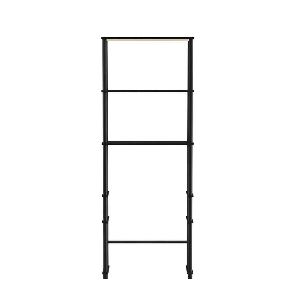 Back. FurniFact - Espresso Toilet Space Saver with 3 Shelves and Sturdy Design - Espresso/Black.