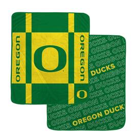 Pegasus - Oregon Ducks 60" x 70" Reverse Block Wordmark Double-Sided Ultra Cozy Blanket - Multicolor