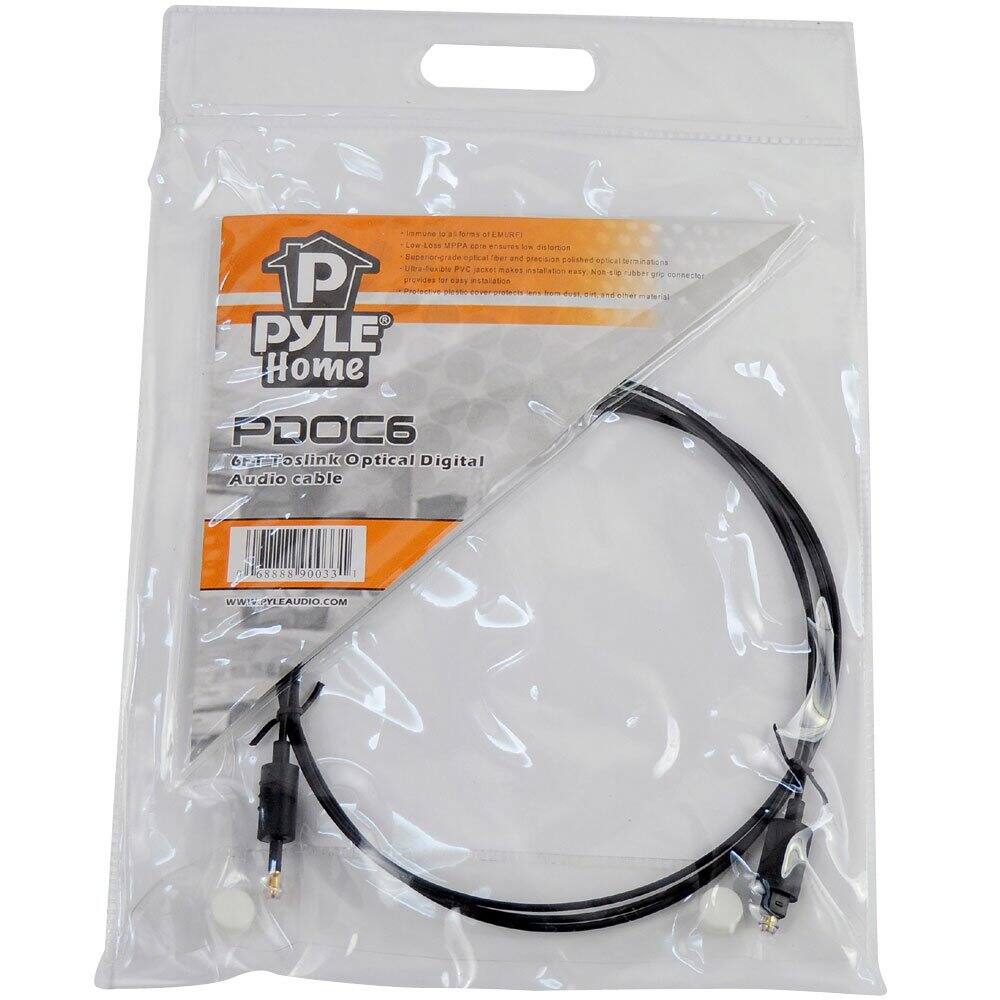 CN - TEN of EMSNTI SE MPPA s0T. .... 0E1004 supenen-grade Totcal g eNE STA0 E sUTA ut -ex2 PVC E manes naat .T. Nas Ut P oms for S 100 PYLE Home PDOC6 6a Toslink Optical Digital Audio cable NS 0033 - WWW.PYLEAUDIO.COM