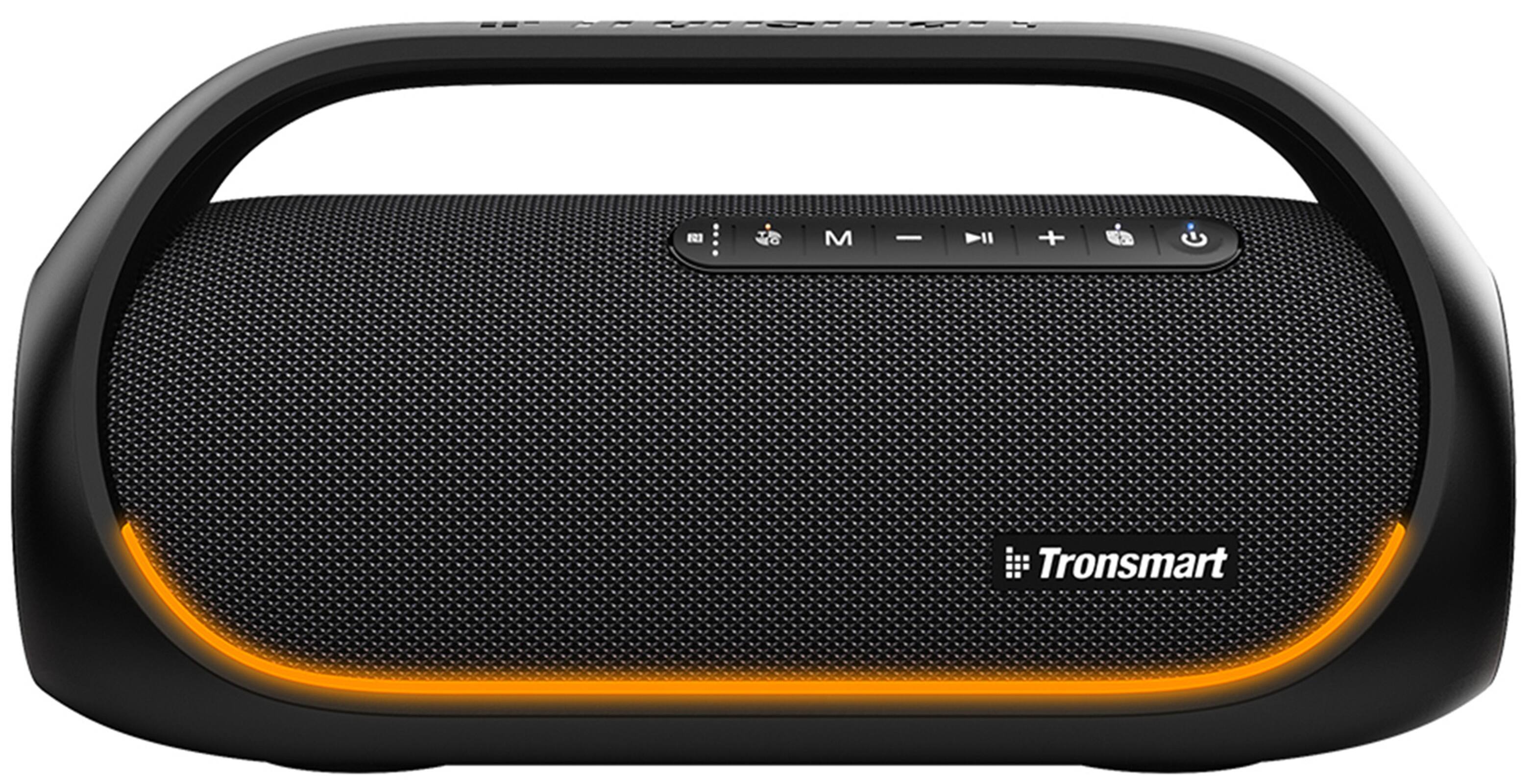 Angle. Tronsmart - Bang Portable Speaker, 60W Loud Stereo Sound, IPX6 Waterproof Bluetooth Speaker with PowerBank, 15H Playtime, Outdoor - Black.