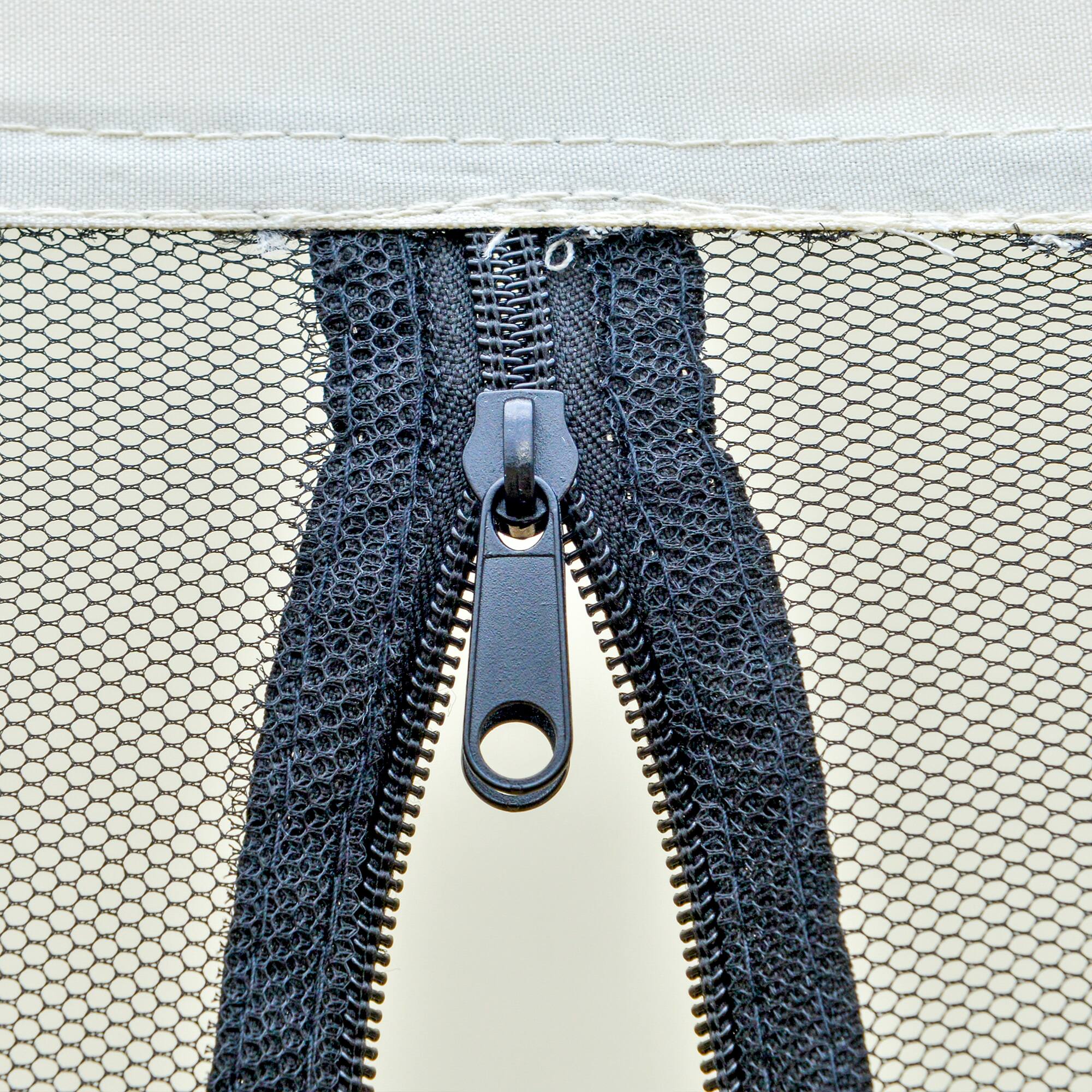 Alt View 7. Outsunny - Outdoor Party Tent Canopy with Mesh Sidewalls - Cream White.