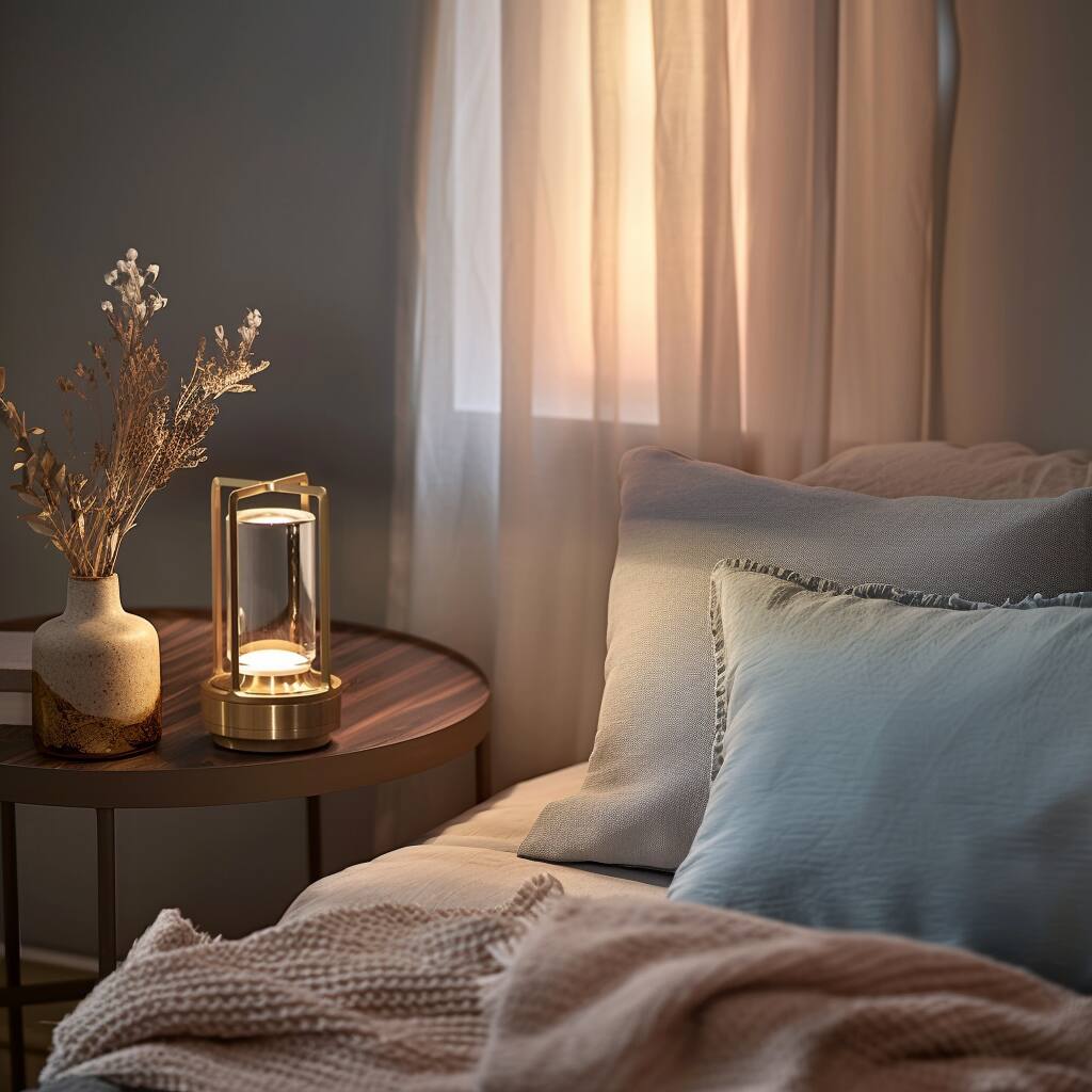 Back. Lamp Depot - Portable Cordless Lantern Table Lamp.