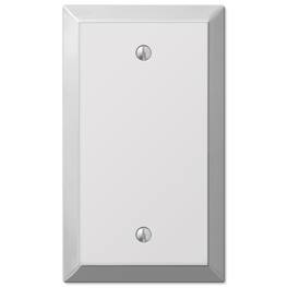AMERELLE - Century Polished 1 gang Stamped Steel Blank Wall Plate 1 pk - Chrome