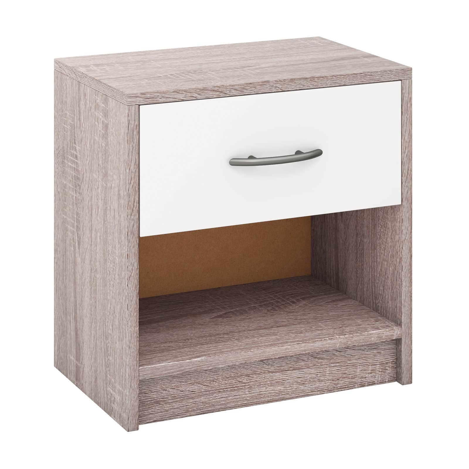 WELLFOR - Nightstand with Drawer and Open Storage Shelf - Light Gray price history on PriceWatchPro