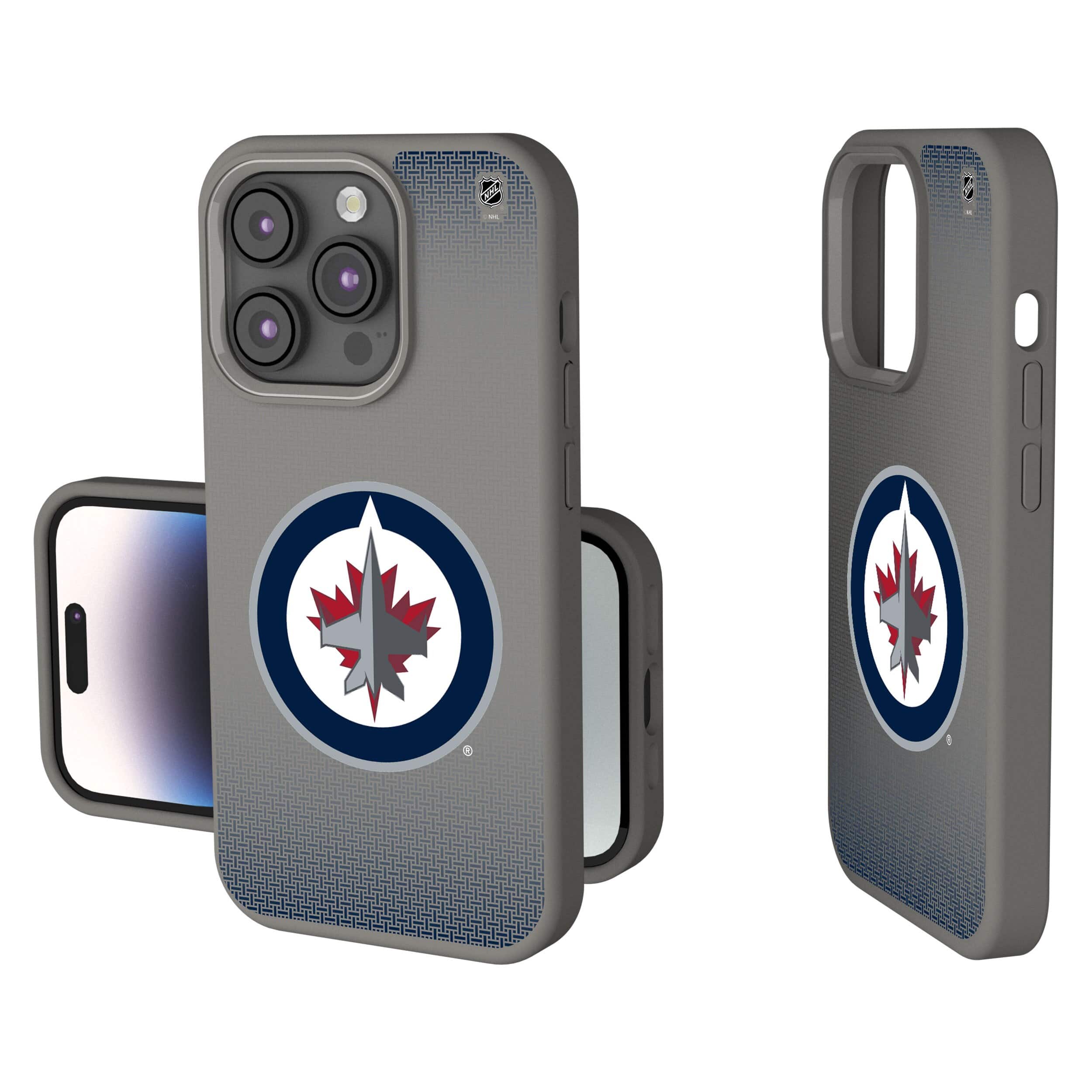 Keyscaper - NHL - Winnipeg Jets Linen Logo iPhone Soft Touch Case - 15 Pro - Gray price history on PriceWatchPro