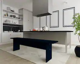 Manhattan Comfort - Nomad Modern Dining Bench - Midnight Blue