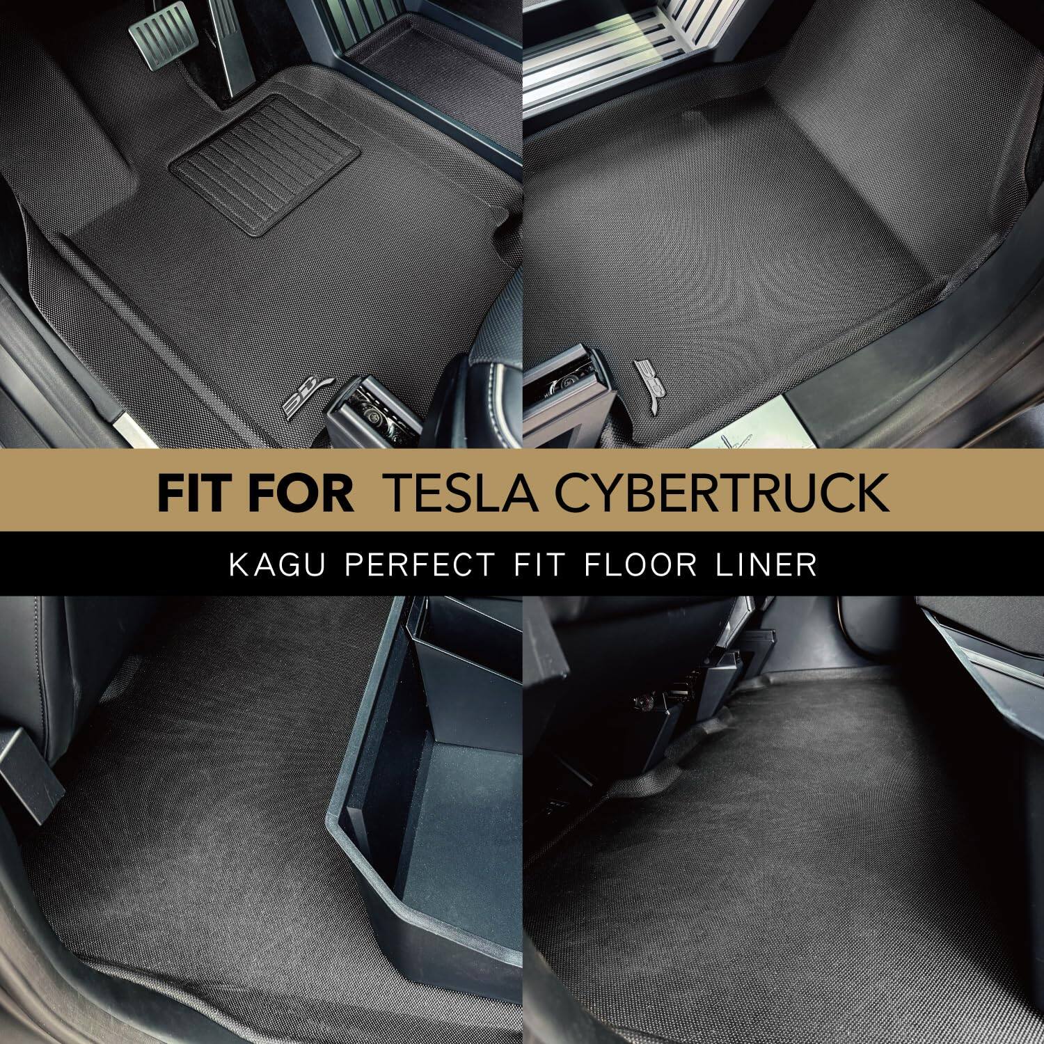 FIT FOR TESLA CYBERTRUCK  
KAGU PERFECT FIT FLOOR LINER