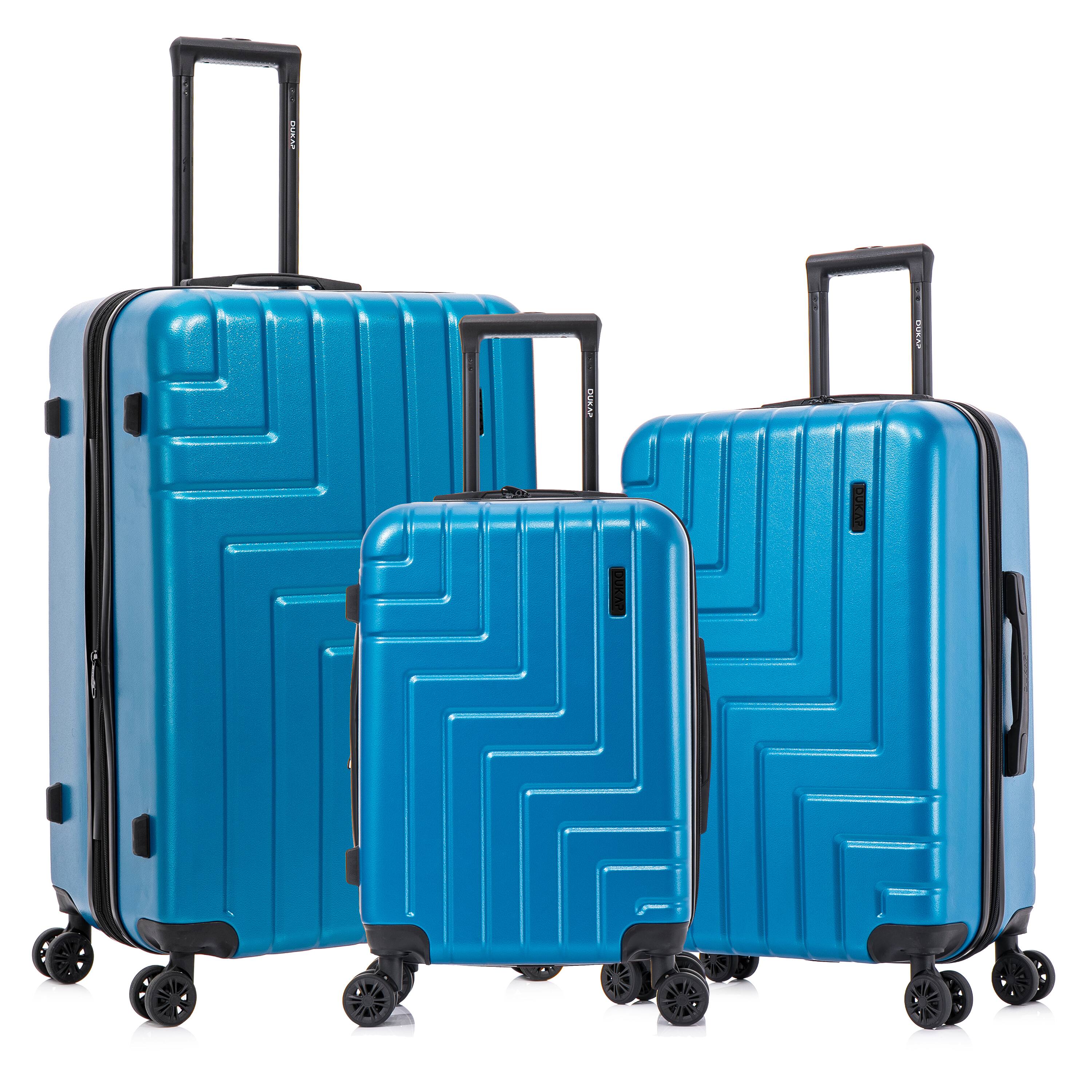 Alt View 1. DUKAP - Zahav Lightweight Hardside Spinner 3 Piece Luggage Set  20"/24"/28" - TEAL.