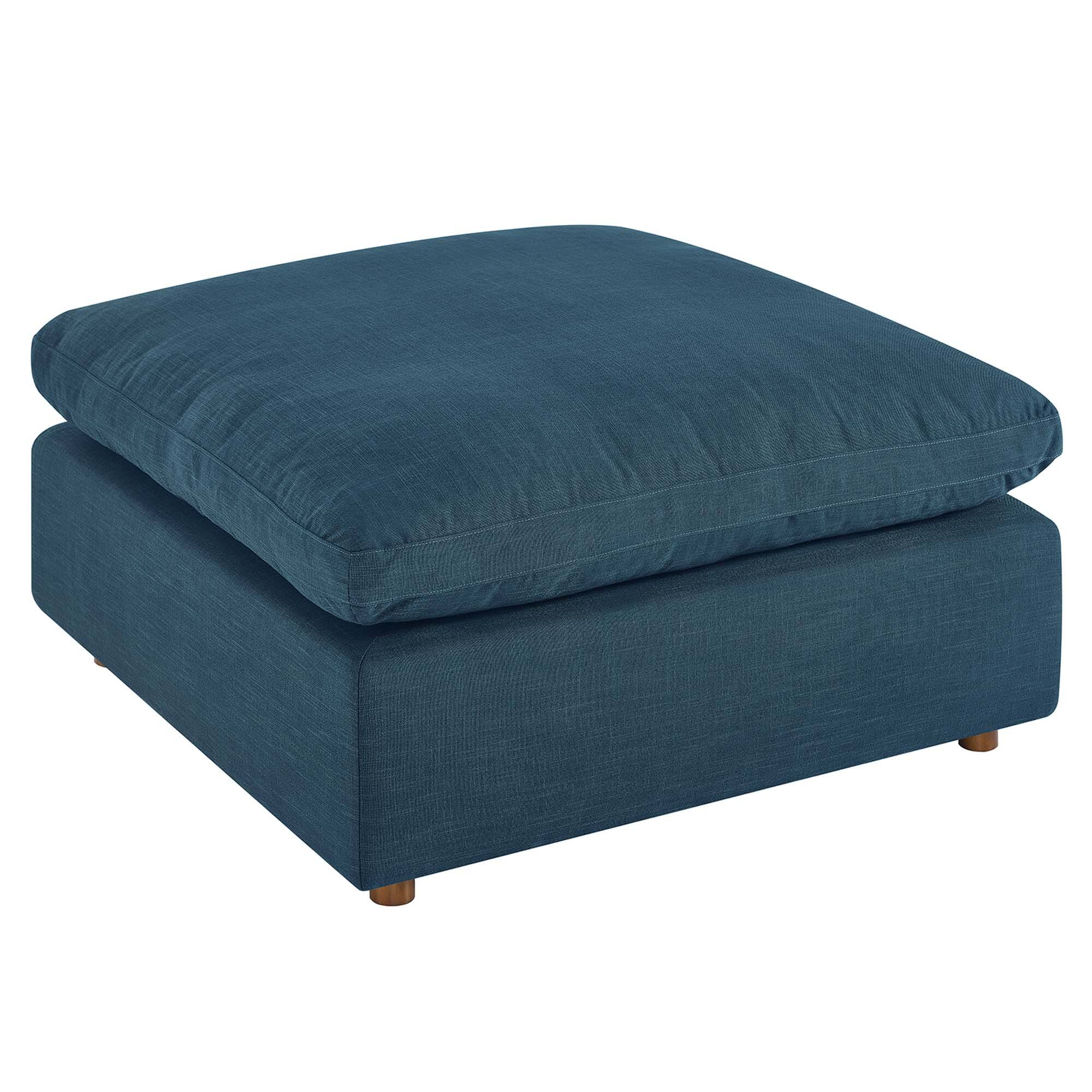 Angle. Modway - Commix Down Filled Overstuffed Ottoman by Modway - EEI-3318-AZU.