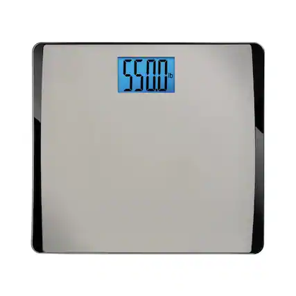 Front. Luckbyte - 550Lb Digital Bathroom Scale,Extra Wide Platform,Backlit LCD - Silver.