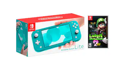 Switch Lite Turquoise + Luigi's Mansion 2 Bundle Nintendo Switch Lite Turquoise + Luigi's Mansion 2 Bundle Nintendo