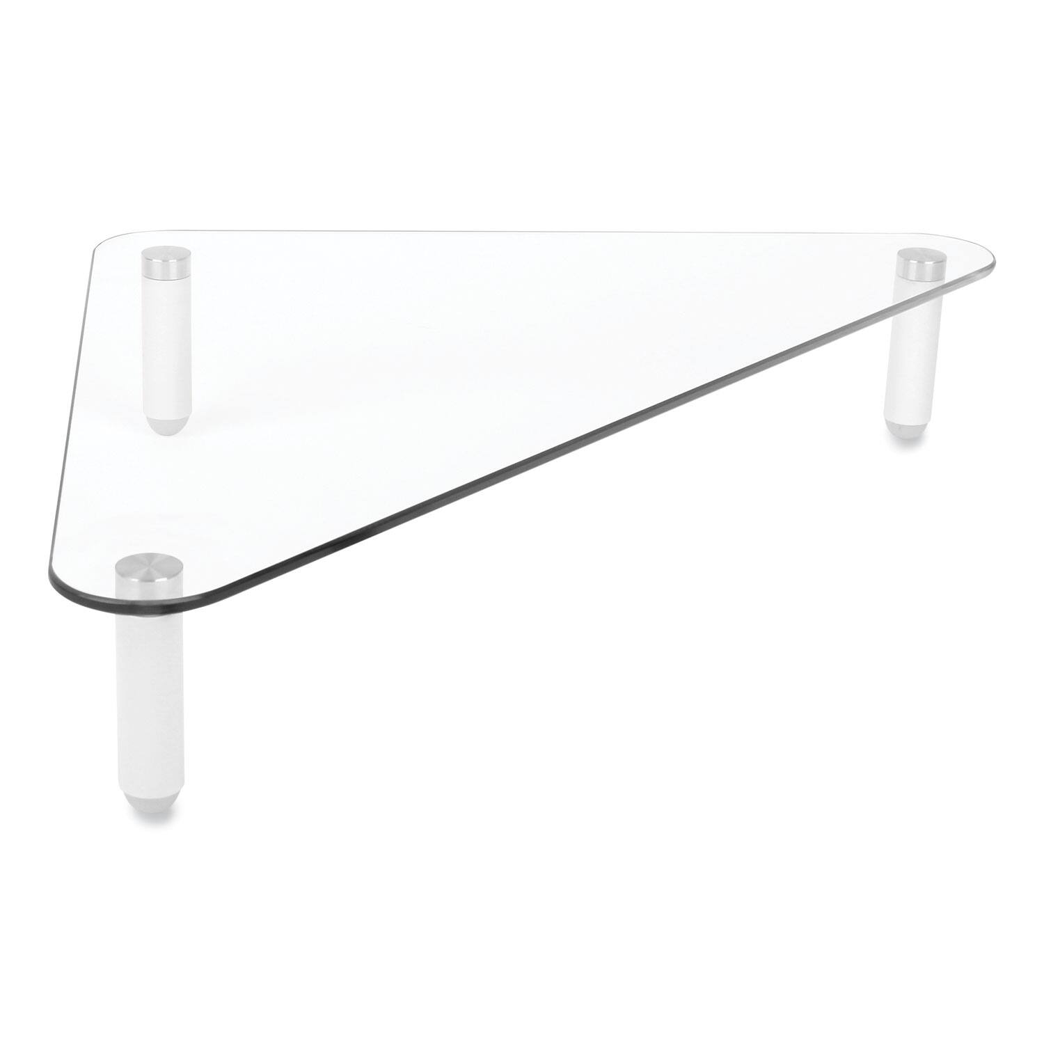 Alt View 2. KanTek - Kantek MS390 19.7 in. x 11 in. x 3.25 in. Supports 40 lbs. Glass Corner Monitor Riser - Clear - Clear.