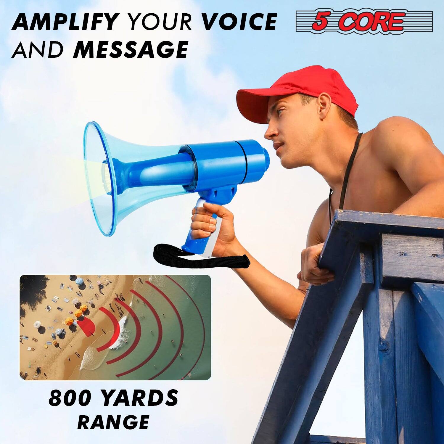 AMPLIFY YOUR VOICE AND MESSAGE

5 CORE

800 YARDS RANGE