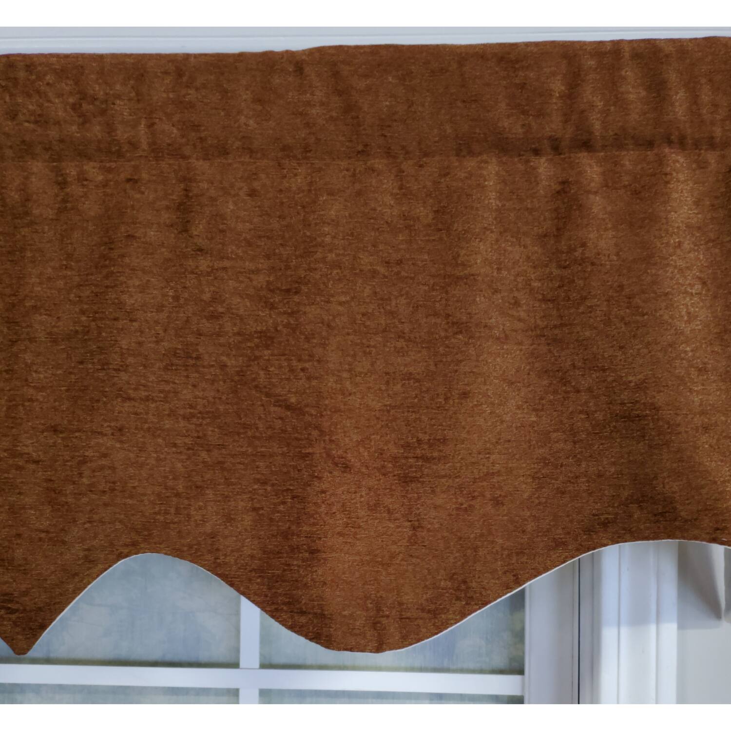 Left. RLF Home - RLF Home 3" Rod Pocket High Quality Fabric Vintage Regal Valance for Windows 50" x 17" Watermelon - Watermelon.